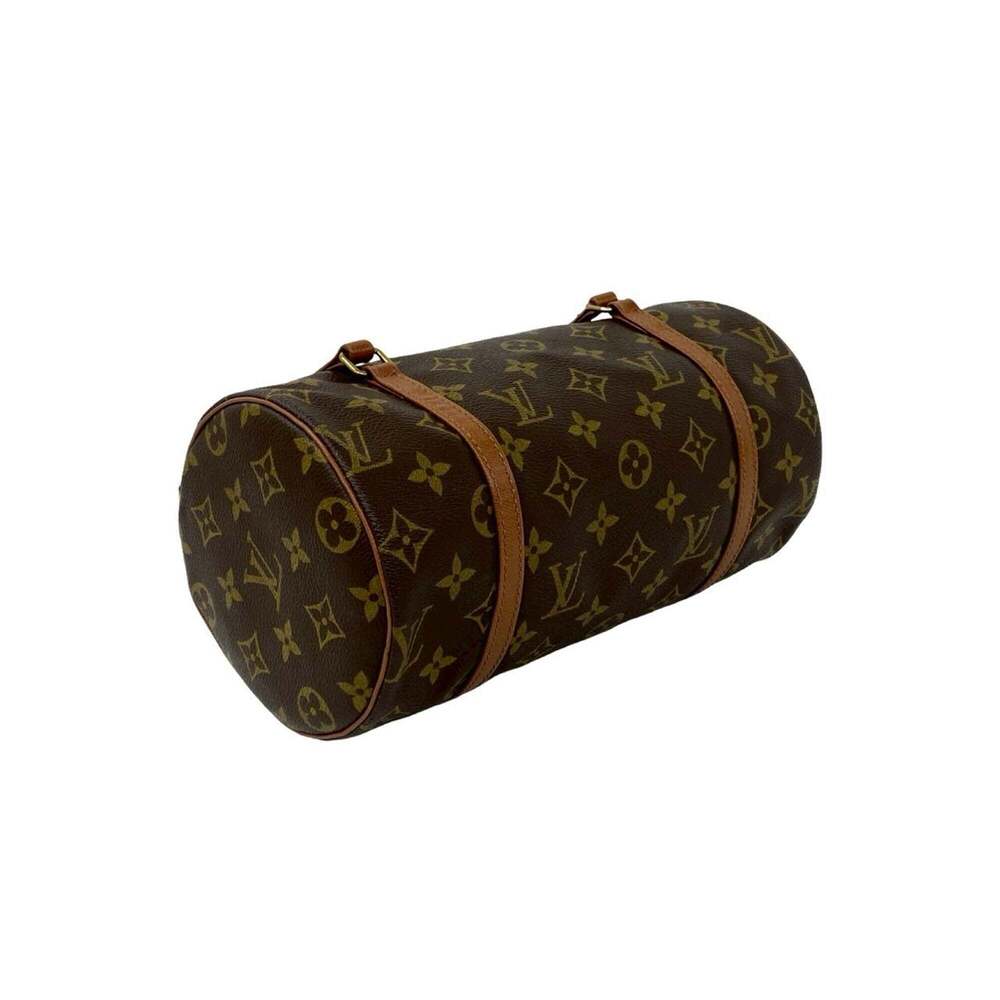 LOUIS VUITTON Brown Monogram Leather Papillon 26 Boston Bag - Picture 7 of 9